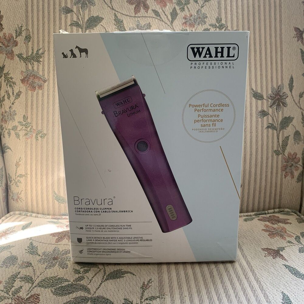 Wahl Bravura Lithium Cordless Pet Clipper Purple, Gently Used EUC